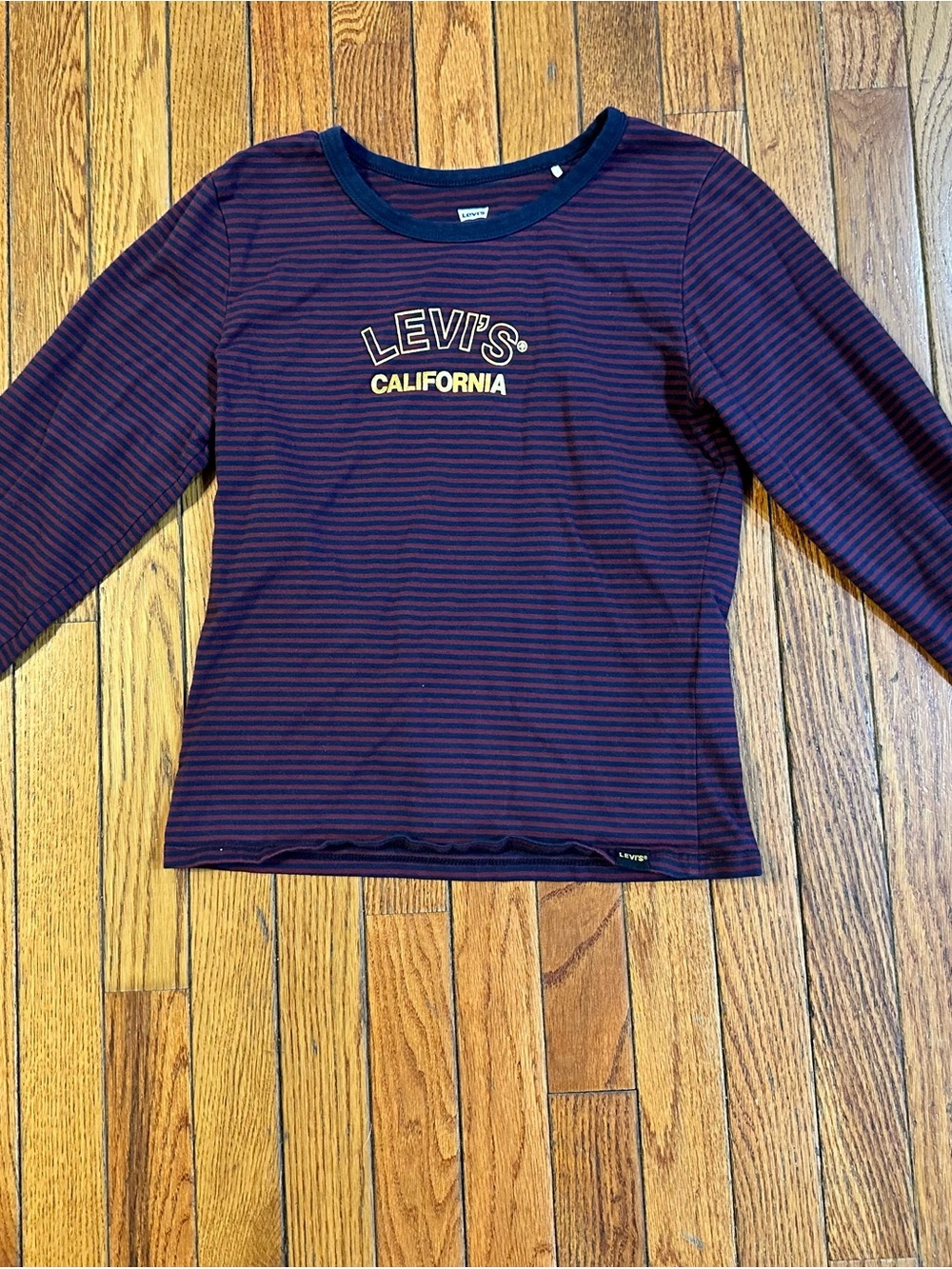 Levi's Striped Long Sleeve Top for Women size Large Casual Wear